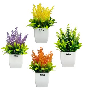 Foto 1 | Plantas Artificiales Belug Decorativas con Macetas 4 piezas