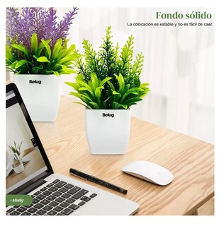 Foto 4 | Plantas Artificiales Belug Decorativas con Macetas 4 piezas