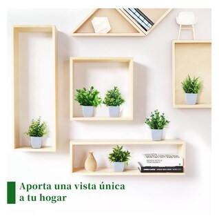 Foto 5 | Plantas Artificiales Macetas Decorativas Bonsai Hogar 6 Pzs