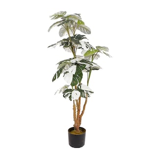 Foto 3 | Planta Decorativa Monstera Verde Y Blanco Con Maceta Negra