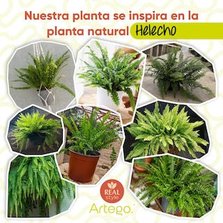 Foto 4 | Planta Artificial Moderna Con Maceta Decorativa Real Style Helecho Compacta De 36cm De Alto