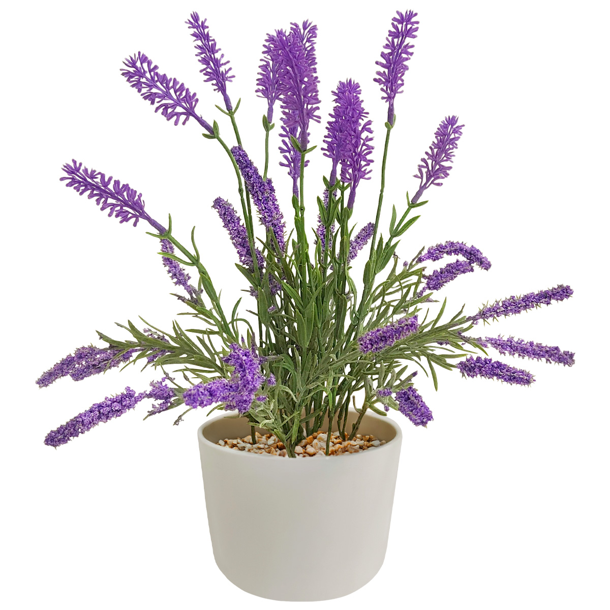 Foto 2 pulgar | Planta Artificial Moderna Con Maceta Decorativa Real Style Lavanda Compacta Pack De 2 Unidades De 34cm De Alto