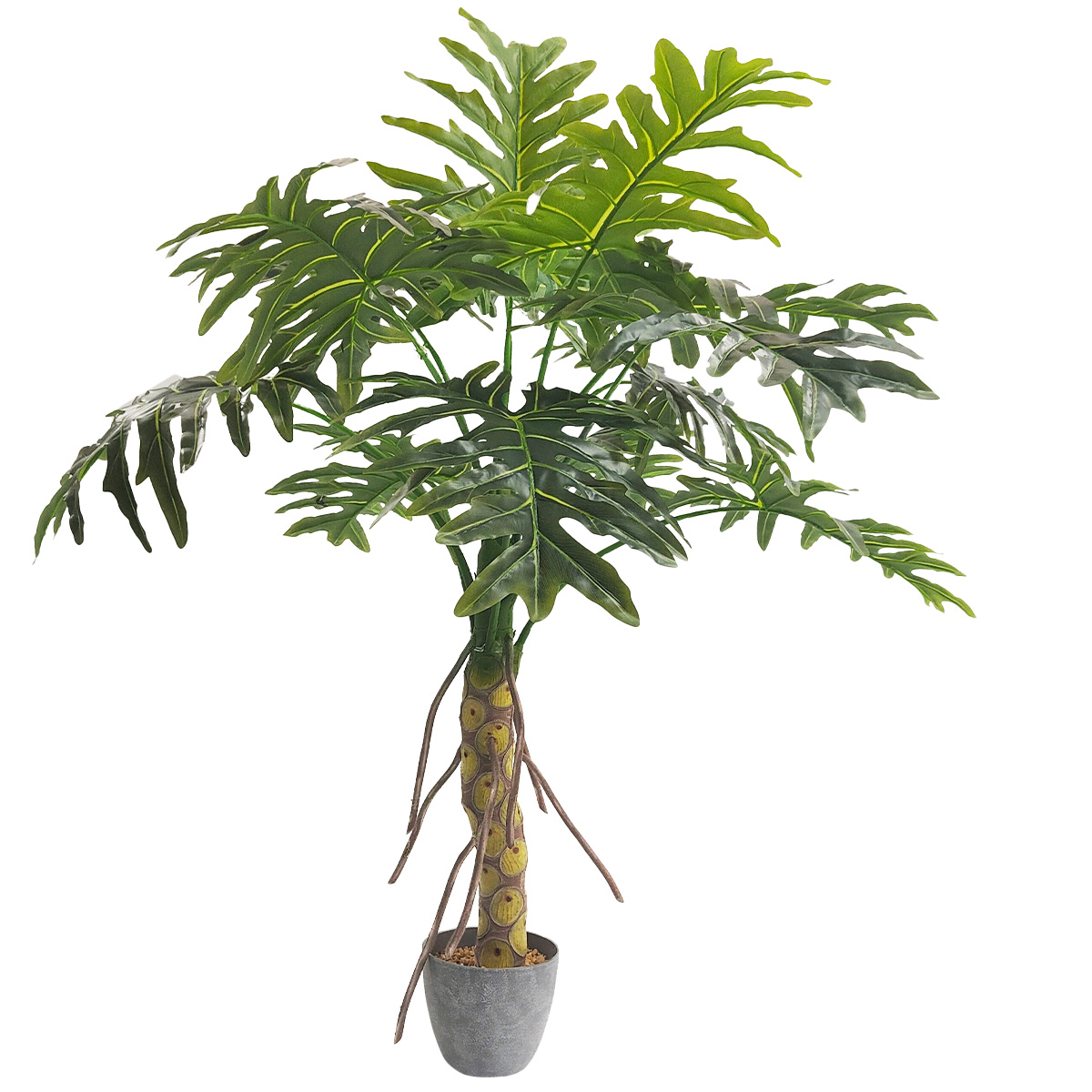 Planta Artificial Moderna Con Maceta Decorativa Real Style Philodendro Garra De León  De 130cm De Alto