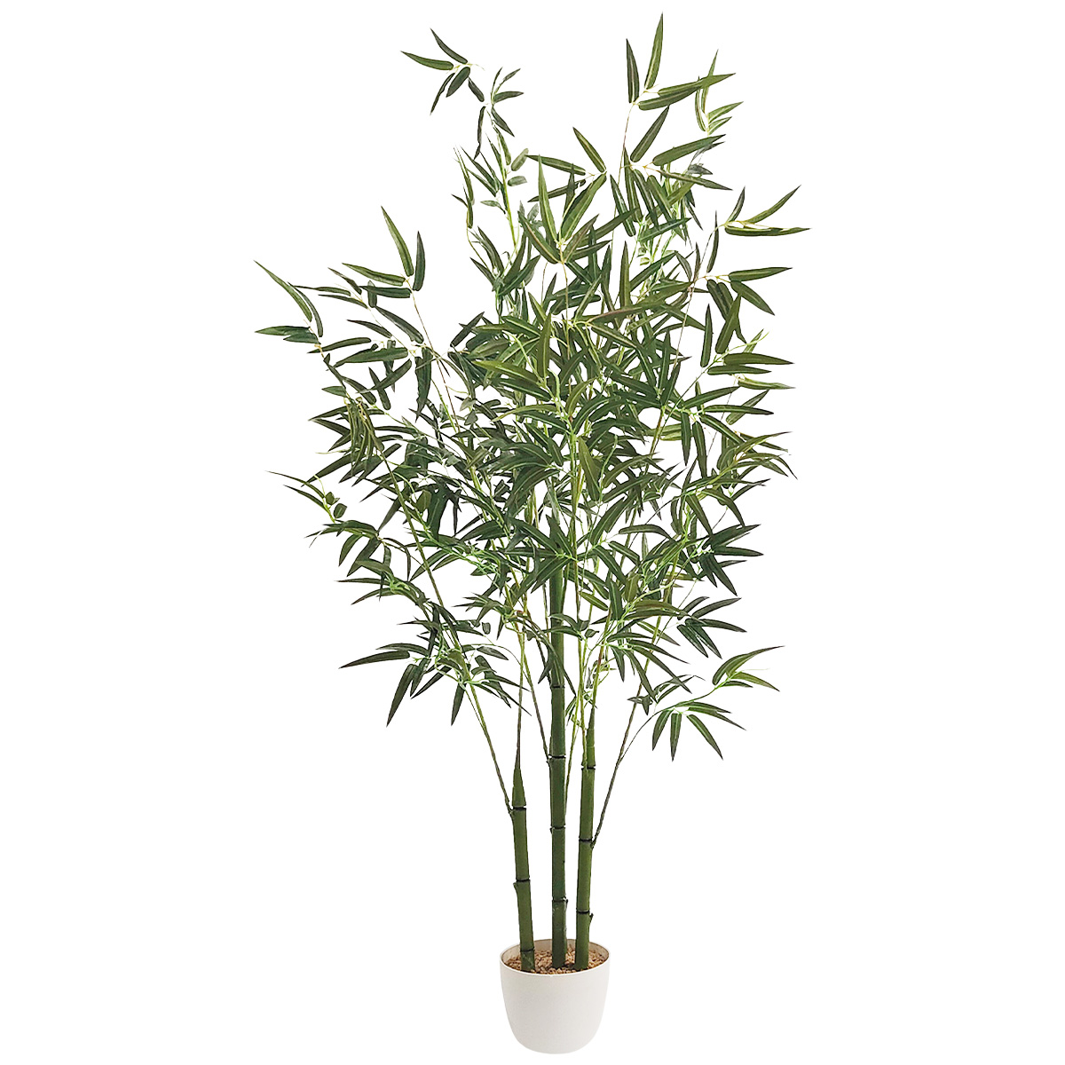 Planta Artificial Moderna Con Maceta Decorativa Real Style Bambú Grande De 180cm De Alto Artego