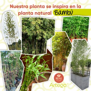 Foto 4 | Planta Artificial Moderna Con Maceta Decorativa Real Style Bambú Grande De 180cm De Alto Artego