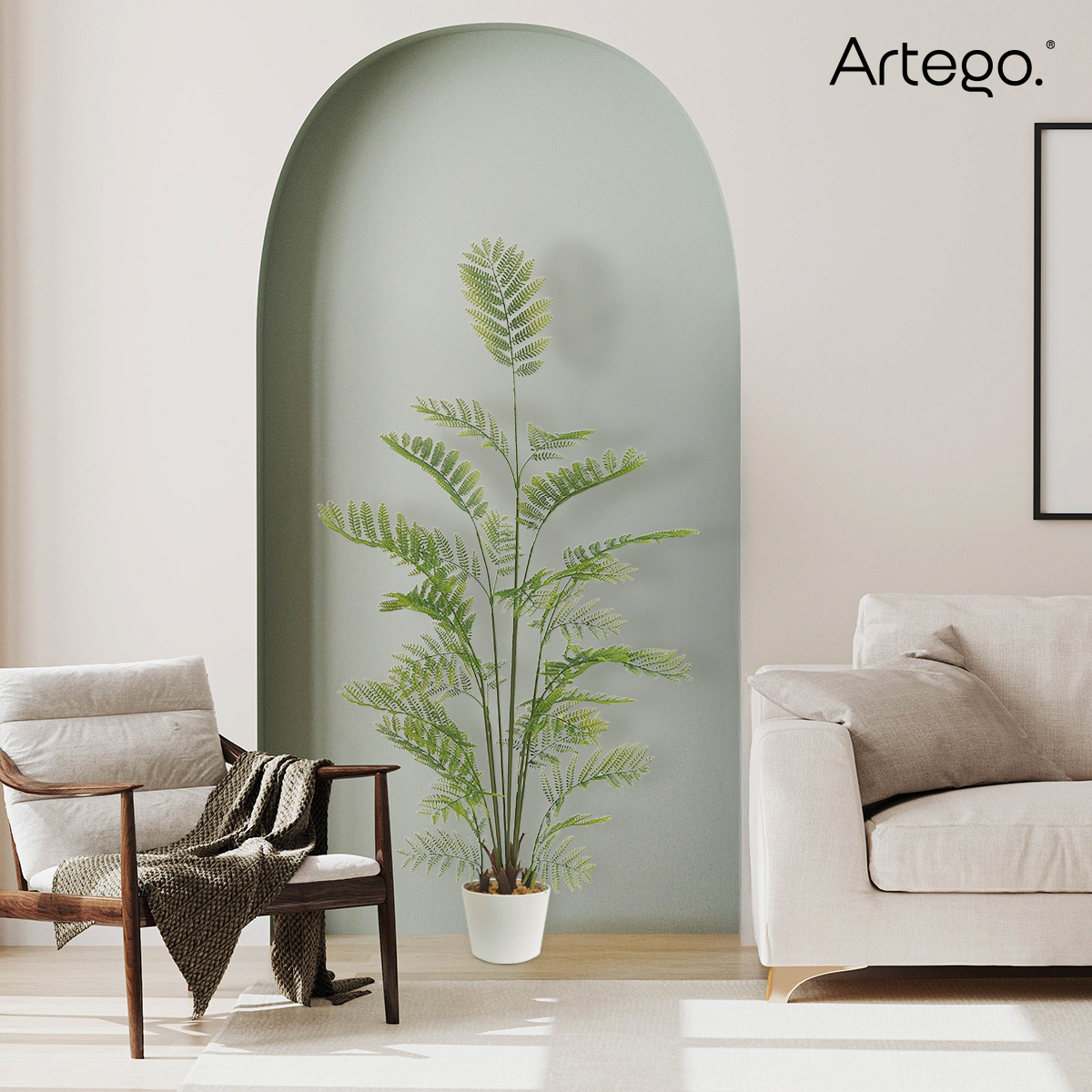 Foto 8 pulgar | Planta Artificial Moderna Con Maceta Decorativa Real Style Jacaranda Grande De 150cm De Alto Artego