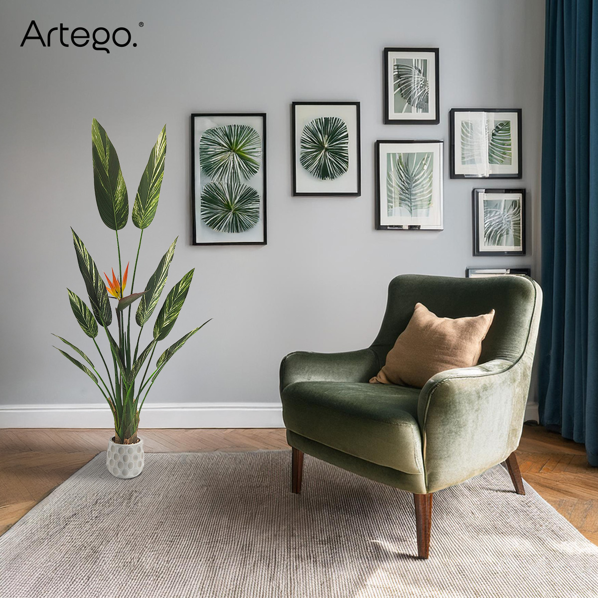 Foto 6 | Planta Artificial Moderna Con Maceta Decorativa Real Style Alpinia Zerumbet  De 140cm De Alto Artego