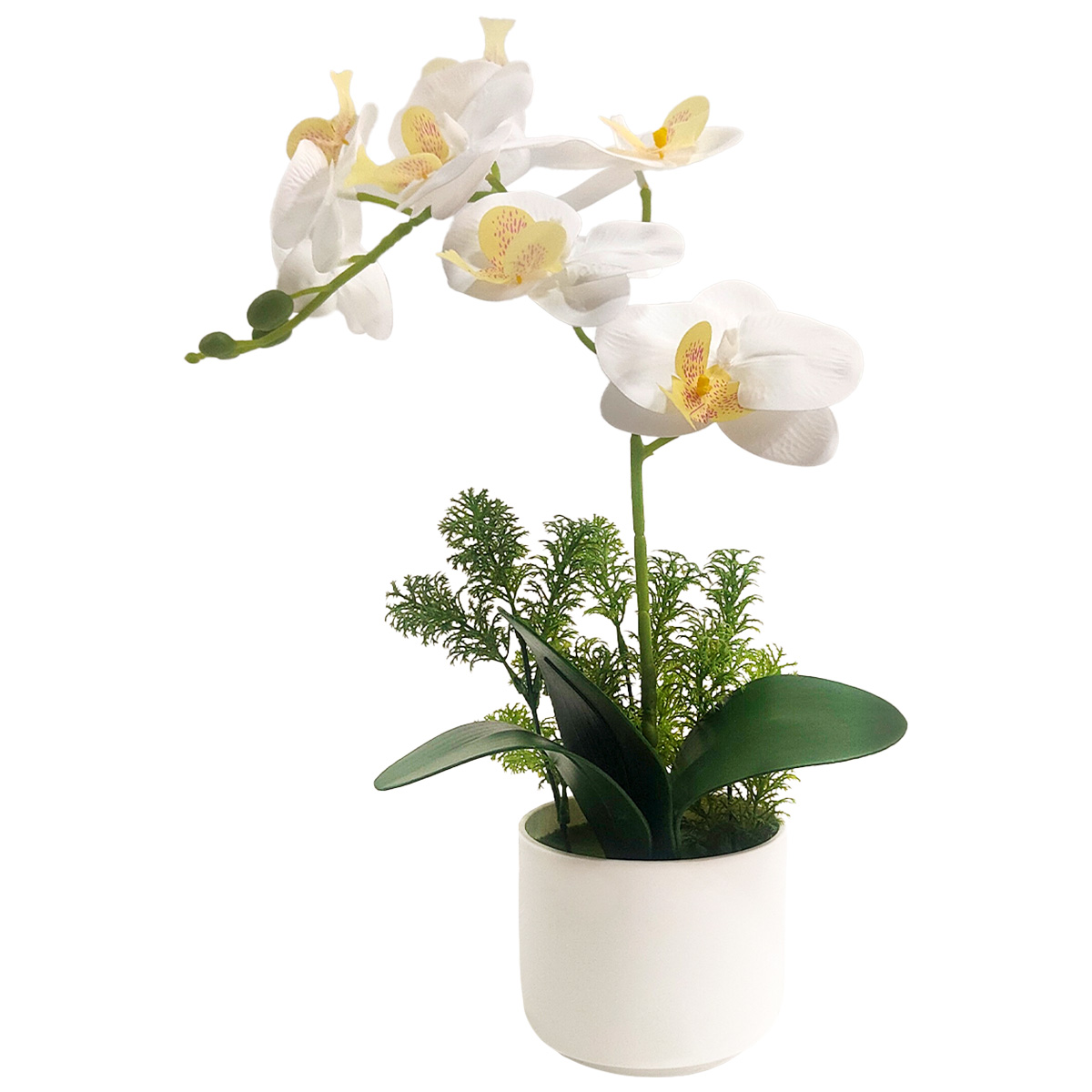 Foto 2 pulgar | Planta Artificial Moderna Con Maceta Decorativa Real Style Orquídea Compacta Pack De 2 Unidades De 40cm De Alto