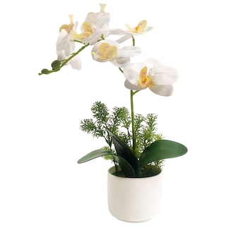 Foto 1 | Planta Artificial Moderna Con Maceta Decorativa Real Style Orquídea Compacta Pack De 2 Unidades De 40cm De Alto