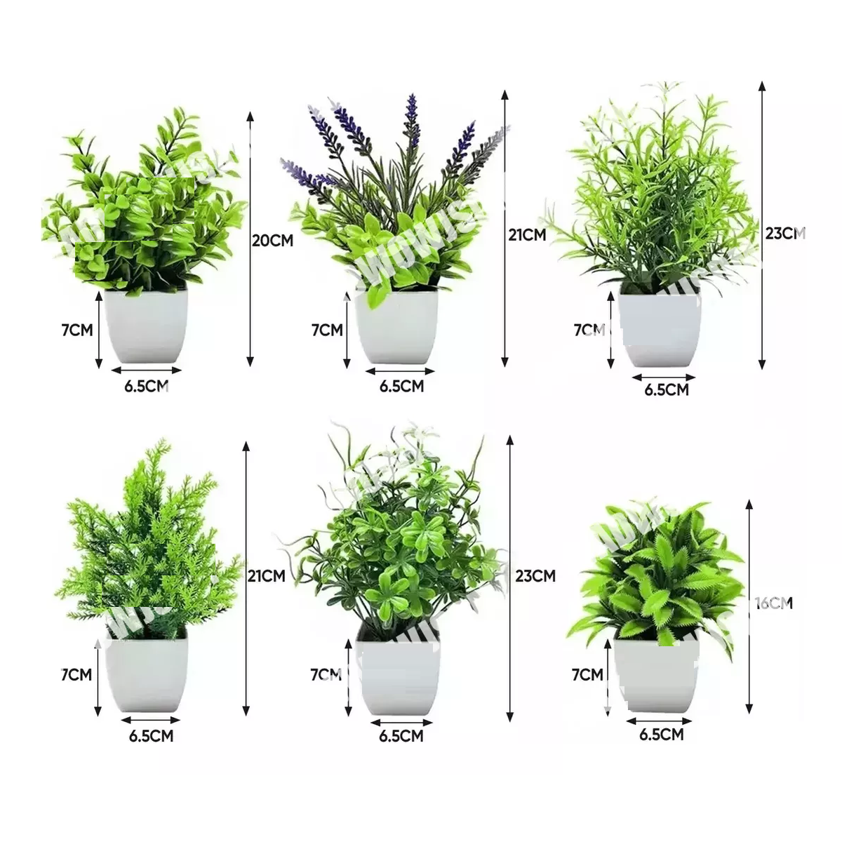 Foto 3 pulgar | 10 Piezas Plantas Artificiales Macetas Decorativas Bonsai Eo Safe Imports Esi-17573 Multicolor