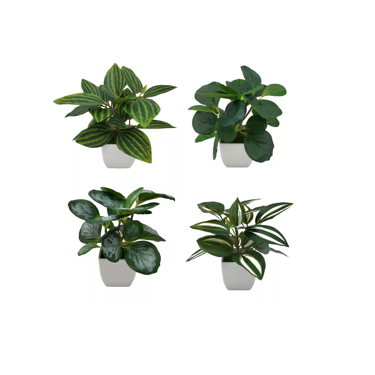 Foto 2 pulgar | 4 Macetas Plantas Artificiales Macetas Decorativas Eo Safe Imports Esi-17576 Multicolor
