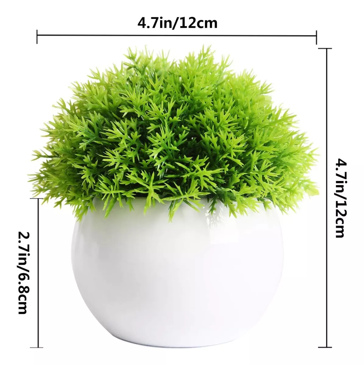 Foto 3 pulgar | Macetas Plantas Artificiales Bonsai Eo Safe Imports Esi-18528 Blanco 2 Piezas