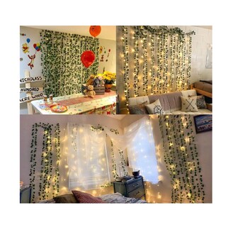 Foto 3 | Cortina Serie Luces 240led Lab.g Con 12pc Plantas Artificiale 3*2m Verde