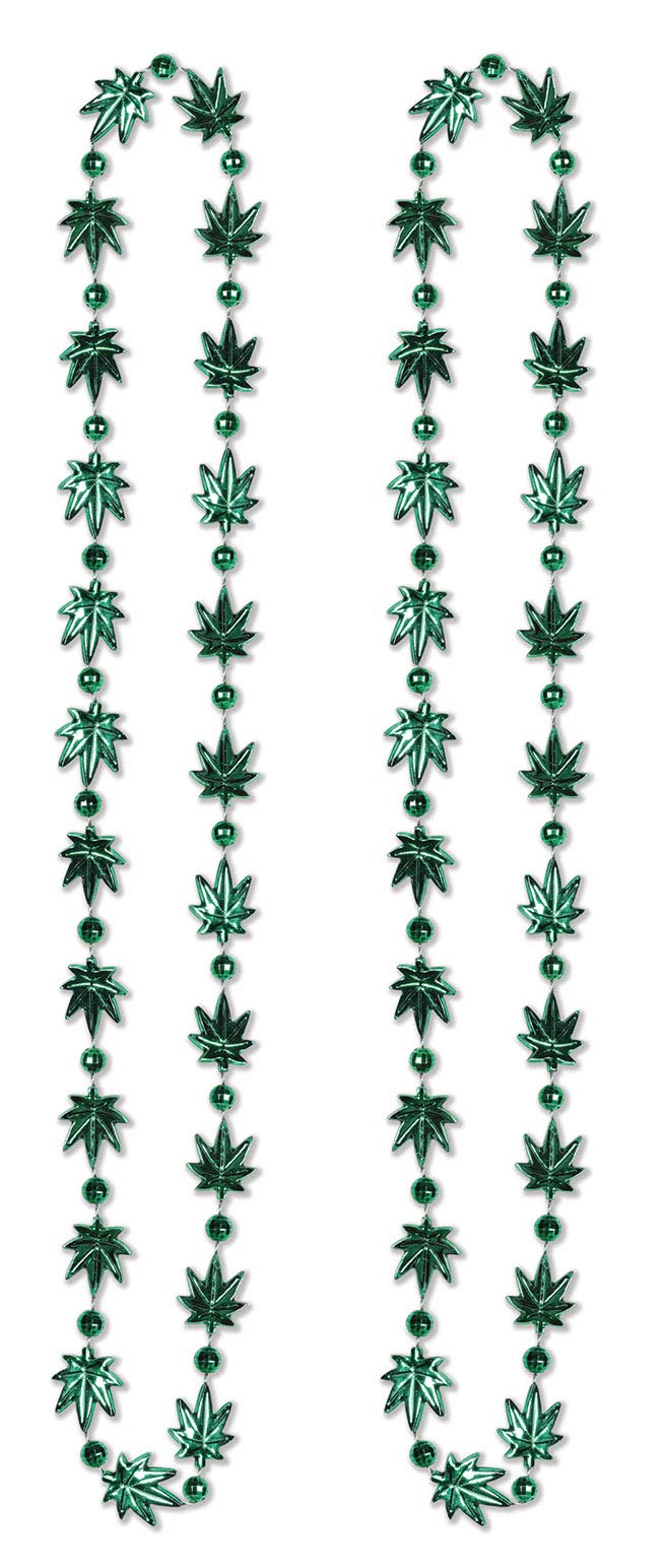 Foto 2 pulgar | Collares Beistle Weed Bead, 2 Piezas, Accesorio Para Disfraz, Color Verde - Venta Internacional.
