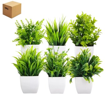 Foto 1 | Plantas Artificiales Lab.g Macetas Decorativas Bonsai Hogar 6 Pzs