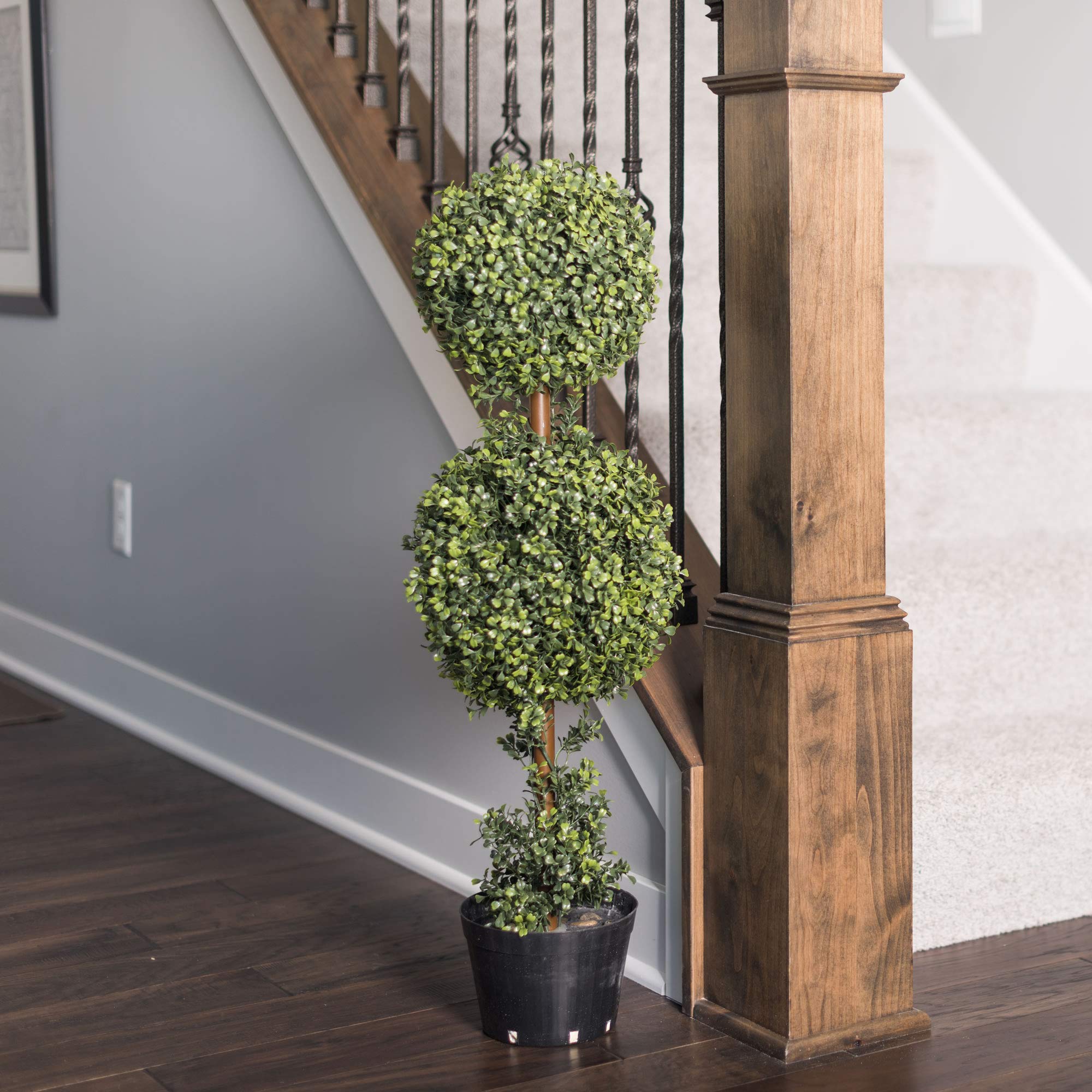Foto 6 pulgar | Árbol Topiario De Boj Artificial Con Forma De Bola Doble, 90 Cm, Vickerman - Venta Internacional.