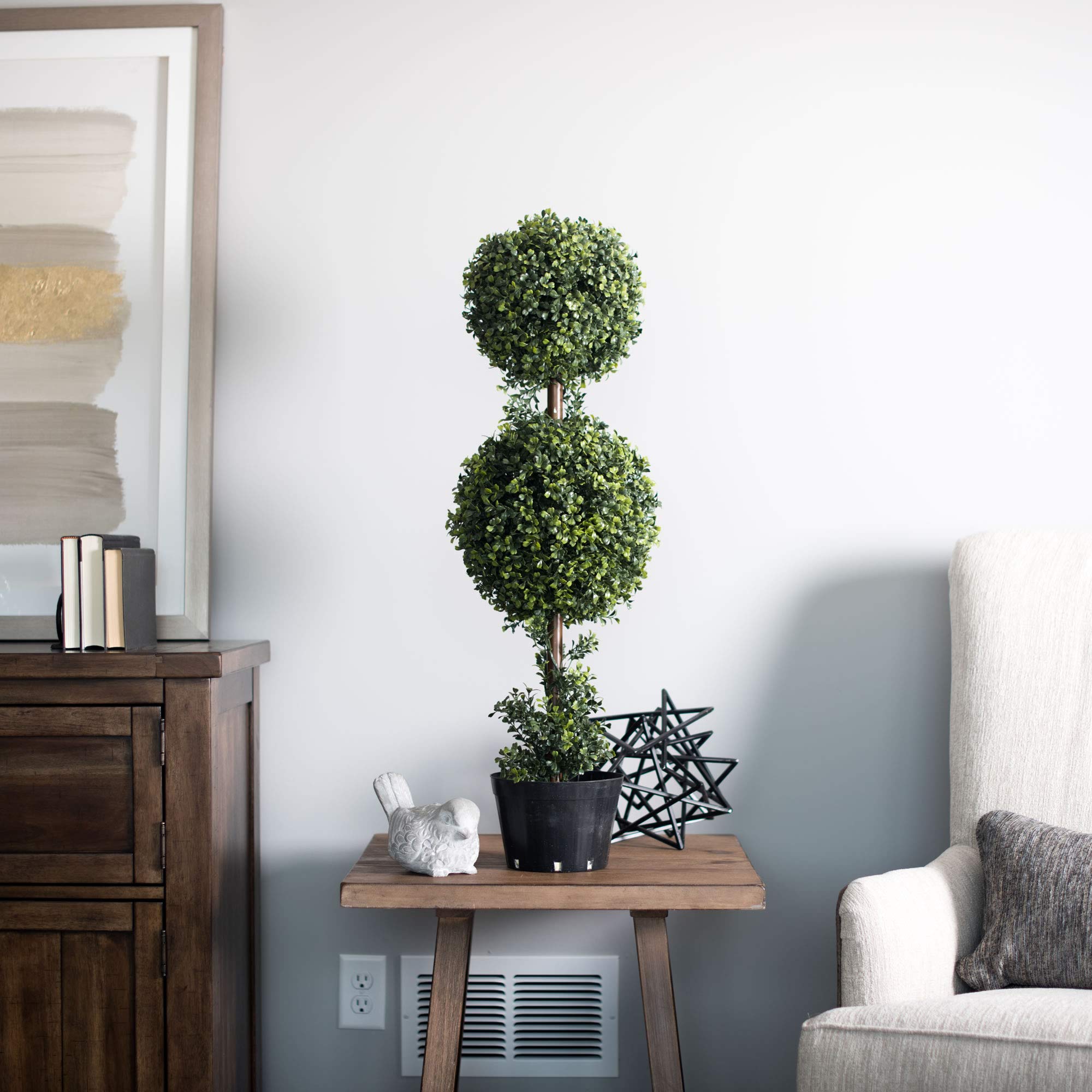 Foto 8 pulgar | Árbol Topiario De Boj Artificial Con Forma De Bola Doble, 90 Cm, Vickerman - Venta Internacional.