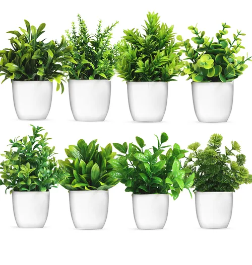8 Xtellar Piezas Plantas Artificiales Macetas Decorativas Bonsai