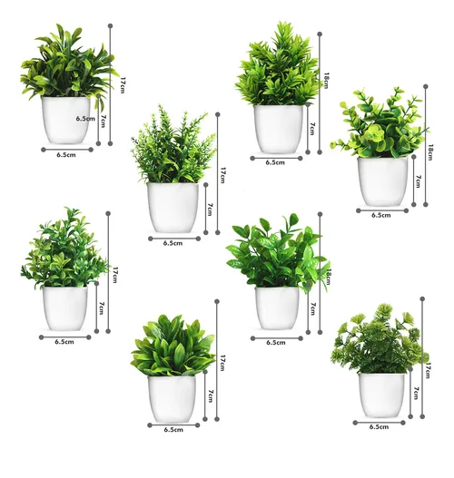 Foto 4 pulgar | 8 Xtellar Piezas Plantas Artificiales Macetas Decorativas Bonsai