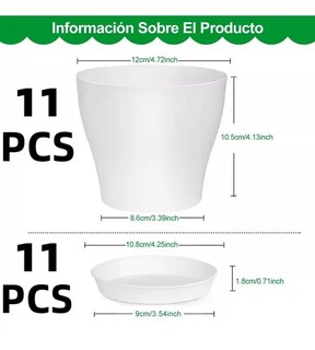 Foto 2 | Xtellar Maceteros Pequeños De Plástico Para Interior, 22 Piezas