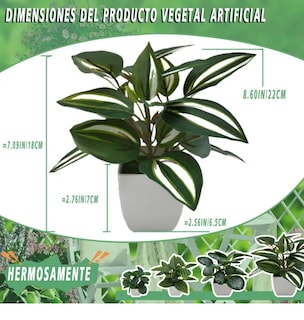 Foto 2 | 4 Xtellar Macetas Plantas Artificiales Macetas Decorativas Bonsai