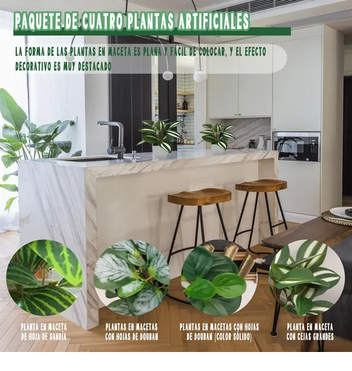Foto 4 pulgar | 4 Xtellar Macetas Plantas Artificiales Macetas Decorativas Bonsai