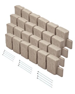 Foto 1 | Bordes De Paisaje Con Piedra Sintética Vevor, Paquete De 4 Unidades, 16 Pies, Color Beige - Venta Internacional.