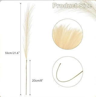 Foto 2 | Título: Xtellar Plantas Pampas Decorativas Artificiales - Elegancia Y Durabilidad En Tu Decoración Beige Rojo