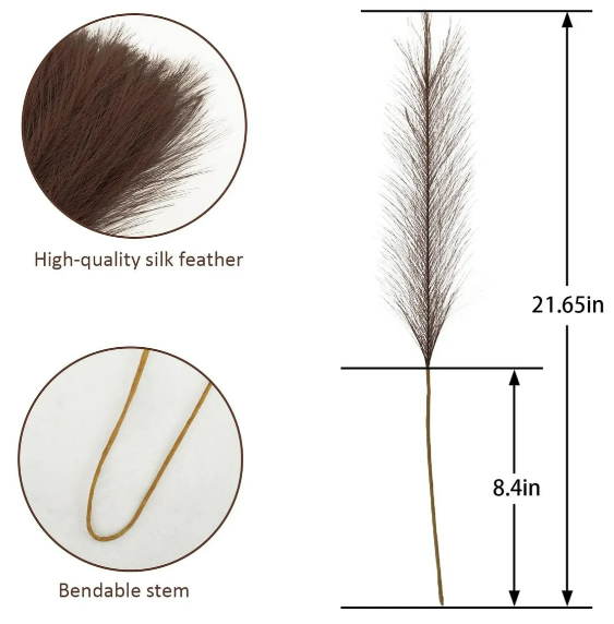Foto 4 pulgar | Xtellar Plantas Pampas Decorativas Artificiales - Elegancia Y Durabilidad En Tu Decoración