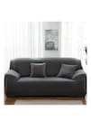 Funda Sofá Sillon Protector Cubre Elastica 2 Plazas Lavable Color Gris Oscuro