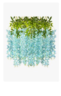 Foto 1 | Flores Artificiales Wisteria Azules 12 Piezas