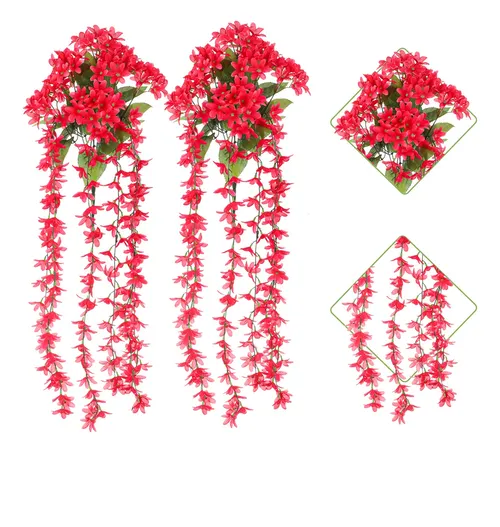 Foto 1 | Dúo De Elegantes Flores Artificiales Violetas De Alta Calidad Para Decoración Premium