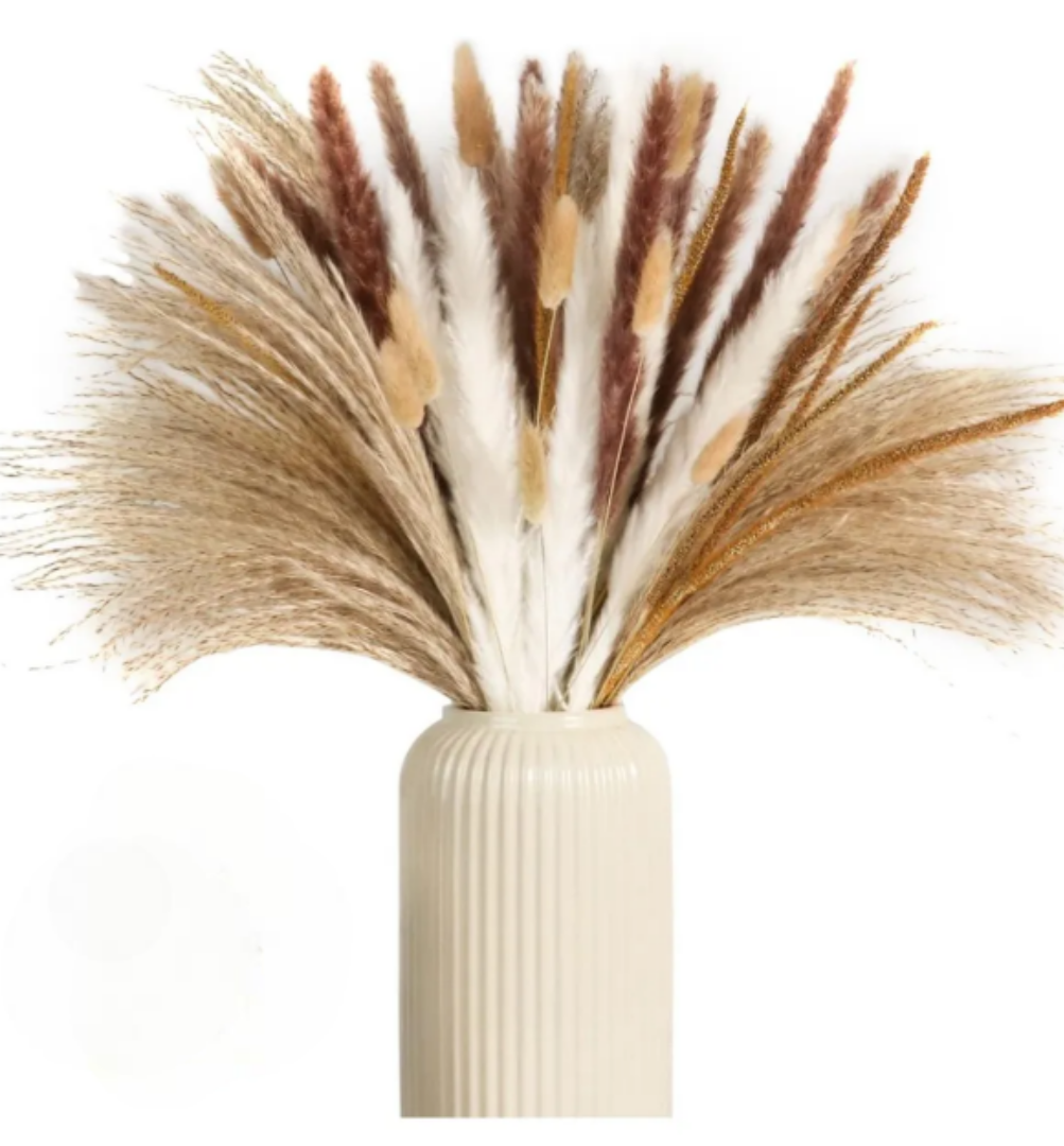 Conjunto Exclusivo Xtellar De 70 Flores Decorativas Artificiales Y Pampas De Lujo, Estilo Bohemio
