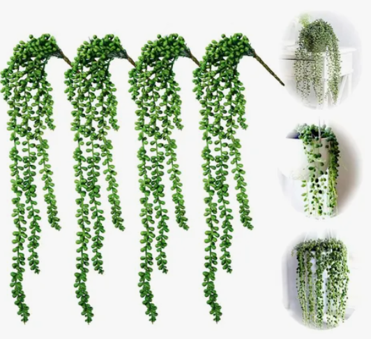 Foto 1 | Plantas Xtellar Artificiales De Perlas Suculentas Colgantes De 4 Pzs