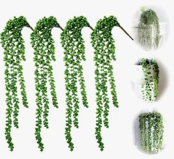 Foto 1 | Plantas Xtellar Artificiales De Perlas Suculentas Colgantes De 4 Pzs