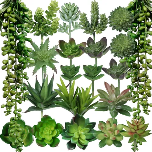 Foto 2 pulgar | Plantas Xtellar Suculentas Artificiales Plantas Decorativas 21pcs
