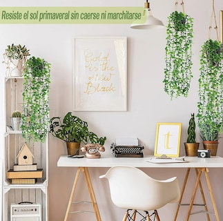 Foto 3 | Elegante Xtellar Set De 3 Plantas Artificiales Colgantes Con Maceta Moderna - Decora Tu Hogar Con Estilo