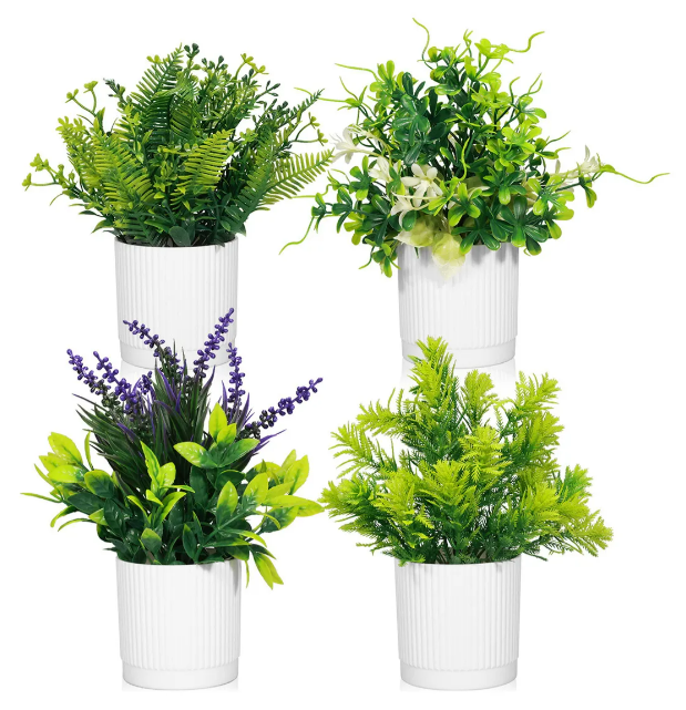 Foto 2 pulgar | Xtellar Set De 4 Plantas Artificiales Premium Con Macetas - La Solución Perfecta Para Dar Elegancia A Tus Espacios