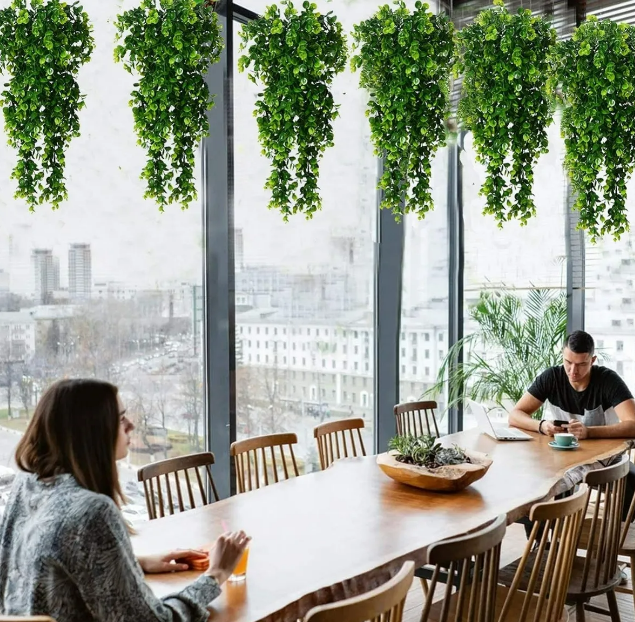 Foto 5 pulgar | 4 Piezas De Eucaliptos Decorativos Artificial Colgante Xtellar – Óptimo Para Espacios Internos Y Externos