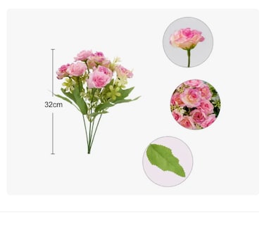 Foto 2 | Rose Xtellar Ramas Artificiales Decorativas Flores Eternas 50 Flores