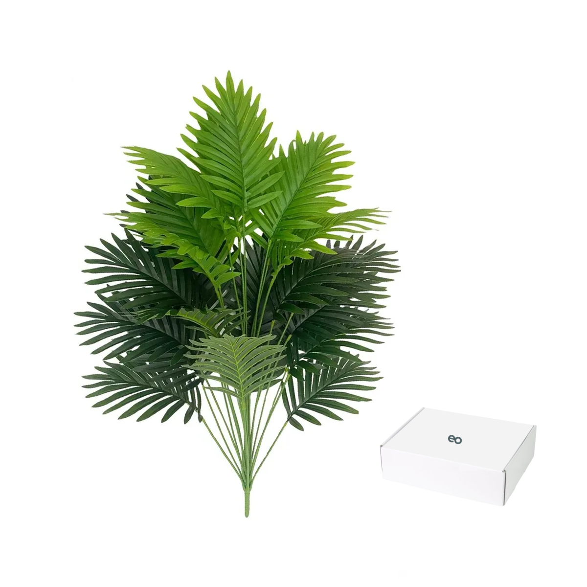 Foto 2 pulgar | Plantas Hojas 24 De Palma Artificiales Decorativas Eo Safe Imports Esi-20478 Verde