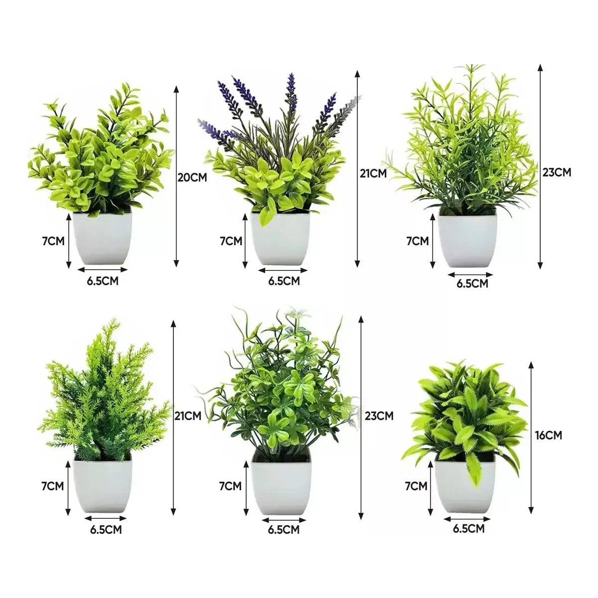 Foto 4 pulgar | Plantas Helechos Artificiales 6pzs Eo Safe Imports Esi-20452 Verde