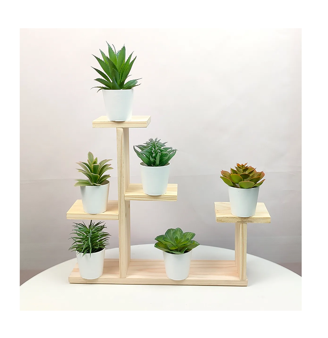 Foto 4 pulgar | Plantas Suculentas Artificiales Macetas Decorativas Bonsai 6 Pzs
