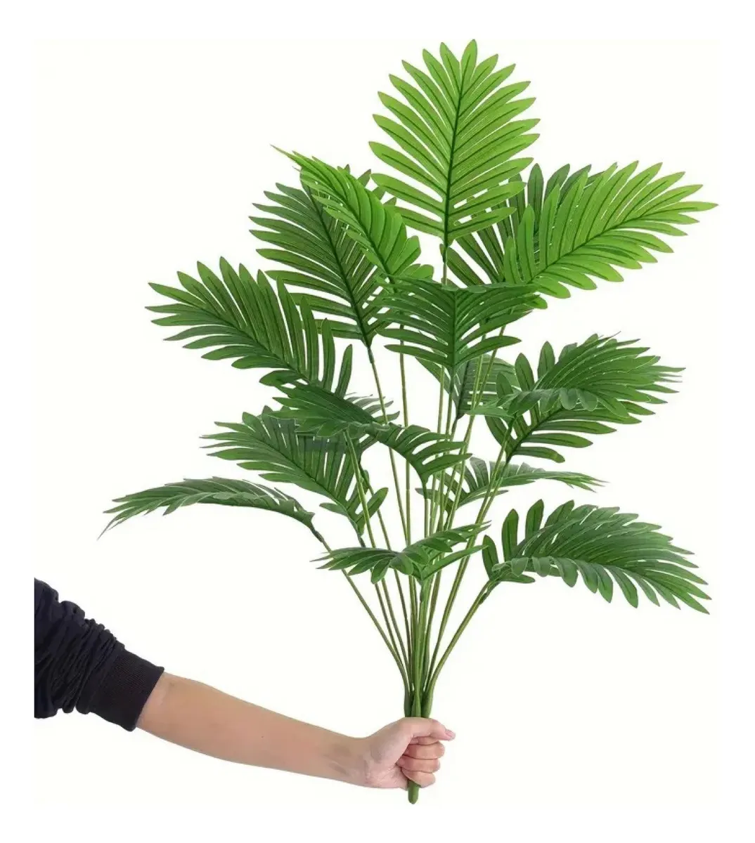 Foto 4 pulgar | 2pz Plantas Hojas De Palma Y Monstera Decorativa 18 Hojas