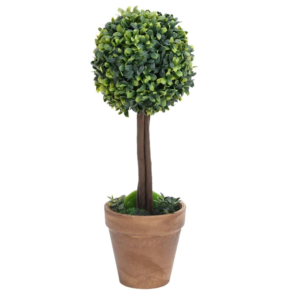 Foto 5 pulgar | Plantas De Boj Artificial Vidaxl Con Macetas  Árbol Topiario  2 Unidades - Venta Internacional.