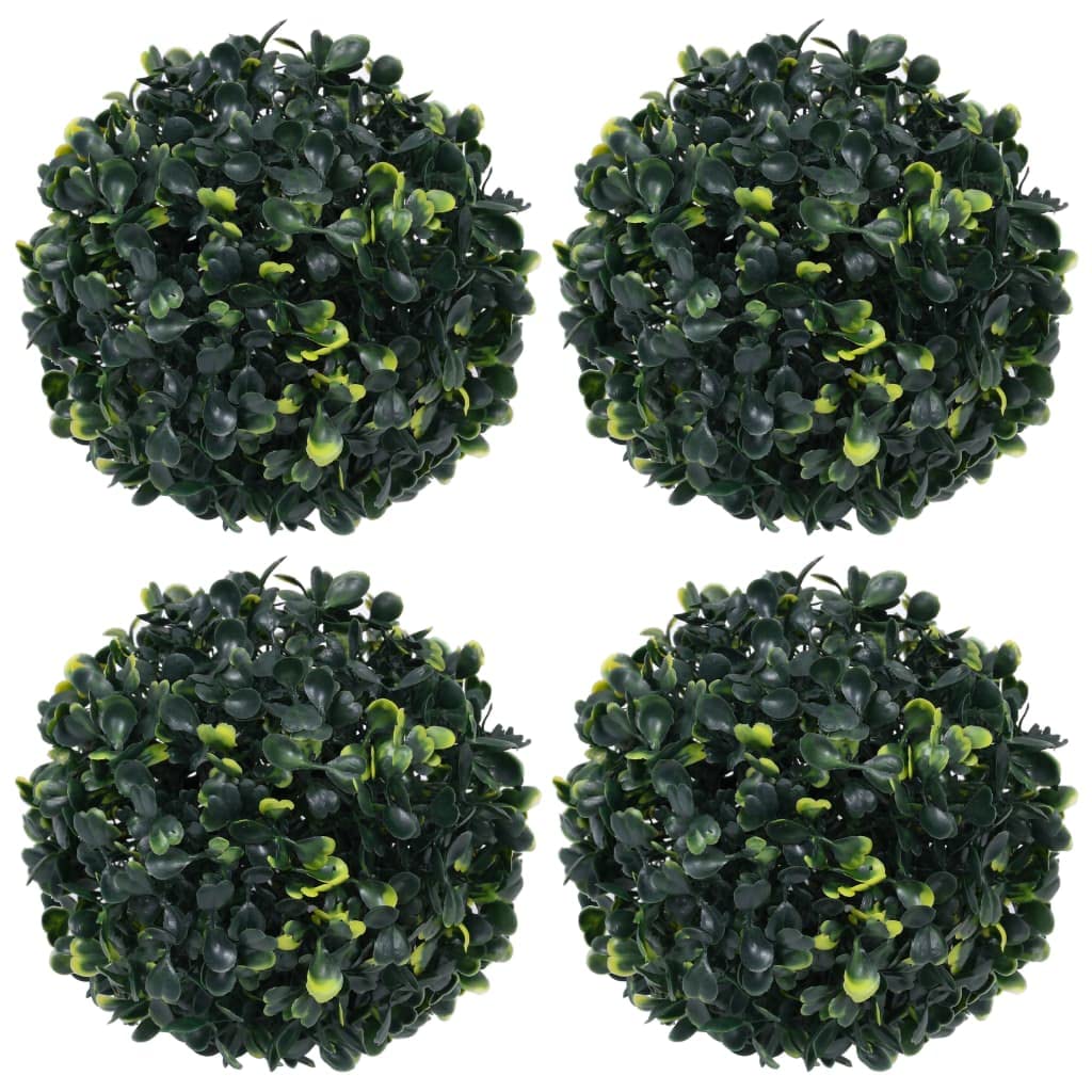 Foto 2 pulgar | Juego De 4 Bolas De Boj Artificial Vidaxl  Color Verde  12 Cm De Diámetro - Venta Internacional.