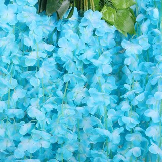 Foto 3 | Flores Artificiales Wisteria Wünd Azules 12 Piezas 1.1 m