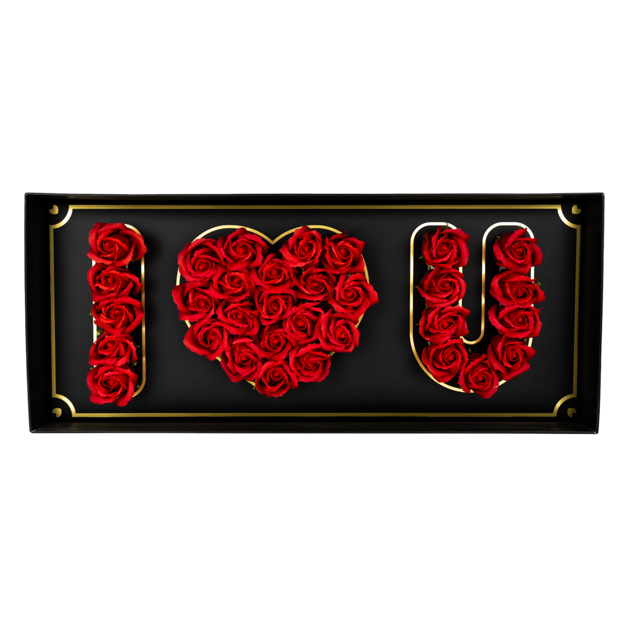 Foto 4 pulgar | Caja De Regalo Con Rosas ''i Love You'' Rojas