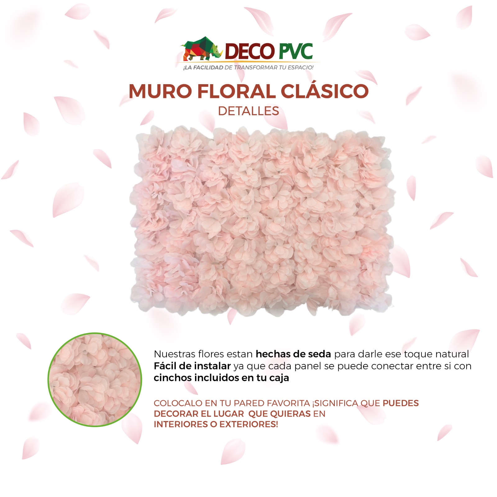 Foto 6 | Muro De Flores Artificiales Caja 8pz