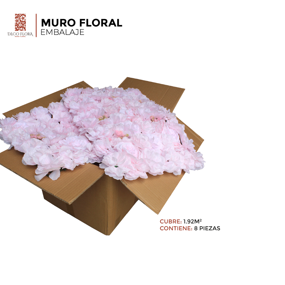 Foto 4 pulgar | Muro De Flores Artificiales Caja 8pz Toronja